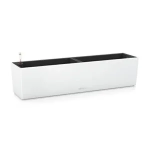 Lechuza 15680 - Kit completo maceta balconera, Blanco,