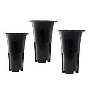 Juego De 3 Macetas Altas De Plástico Para Plantas,