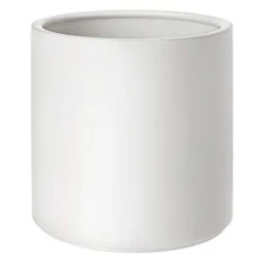 SONGMICS Ceramic Plant Pot, 10-Inch Planter, Flower Pot with Drainage Hole and Removable Plug, White ULCF001WT